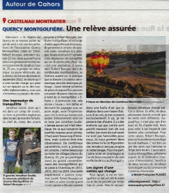 Castelnau montratier une releve assurée quercy montgolfiere association